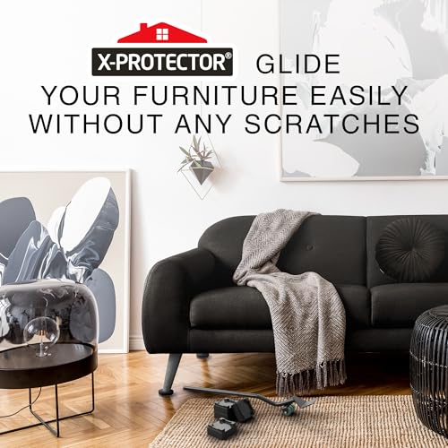 Felt Furniture Sliders for Hardwood Floors & Furniture Lifter Tool Set - 4 PCS 3 1/2" Sliders for Furniture with Furniture Jack. Move Your Furniture Easily with Premium Furniture Movers!
