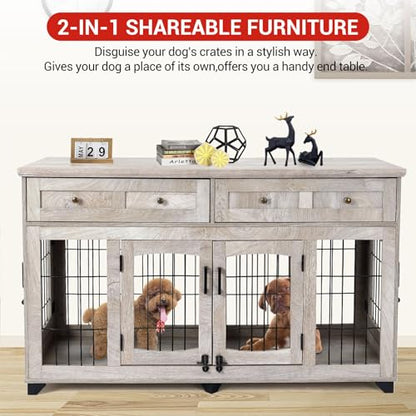 Dog Crate Furniture with 5 Doors, view 8