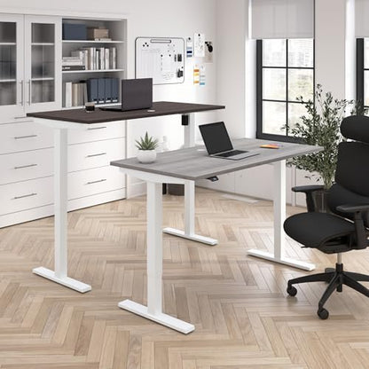 Bush Business Furniture 72-inch Electric Height Adjustable Standing Desk, Ergonomic Sit-Stand Computer Table for Home and Professional Office, Move 40 Series, Storm Gray with Black Base
