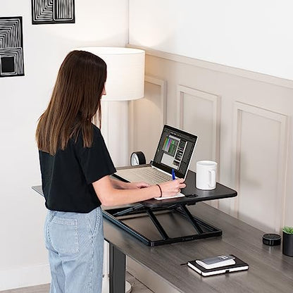 VIVO Black 26 in Single Top Standing Desk Converter, DESK-V001J, view 6