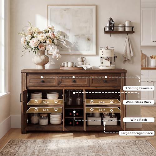 Sideboard Buffet Cabinet with Storage, view 7