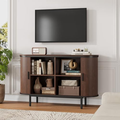 Console Table with Sliding Tambour Doors, view 4