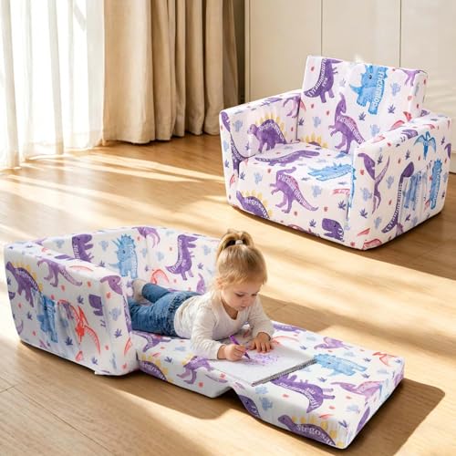 Kids Couch, 2-in-1 Kids Fold Out Couch
