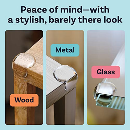 Corner Protector for Baby, Protectors Guards - Furniture Corner Guard & Edge Safety Bumpers - Baby Proof Bumper & Cushion to Cover Sharp Furniture & Table Edges - Clear and Transparent - (18 Pack)