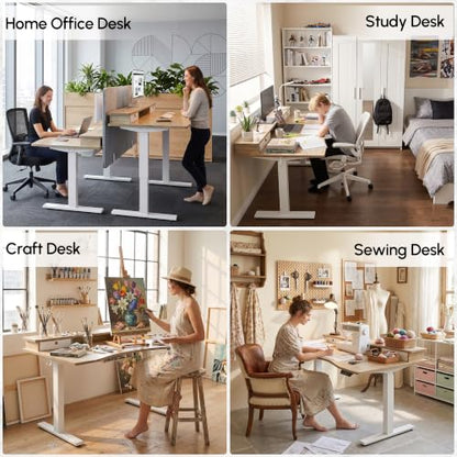 55''*28''Standing Desk with Drawers&Cable Management, Maple, view 4
