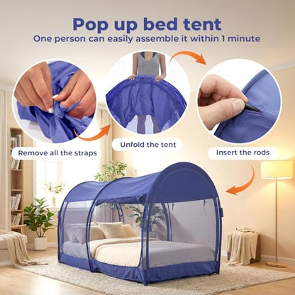 ® Bed Tent Dream Tent Bed Canopy Shelter Cabin Sleeping Tent Indoor Bed Curtain, view 4