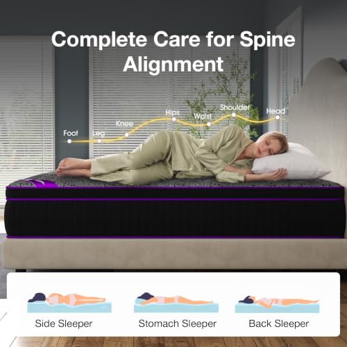 Full Size Mattress 14 Inch, Hybrid Gel Memory Foam & Pocket Springs, view 4