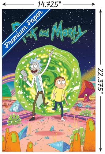 Rick And Morty - Cover Wall Poster, 14.725" x 22.375", Premium Unframed Version