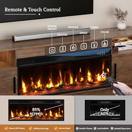 Fireplace TV Stand for 65-80 inch TV, view 4