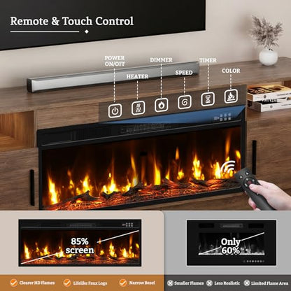 Fireplace TV Stand for 65-80 inch TV, view 4
