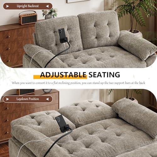 56” Chaise Lounge Chair with Ottoman, view 7
