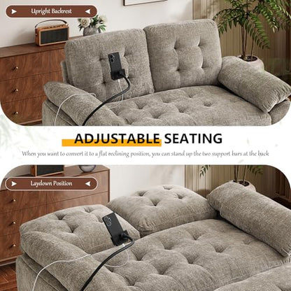56” Chaise Lounge Chair with Ottoman, view 7