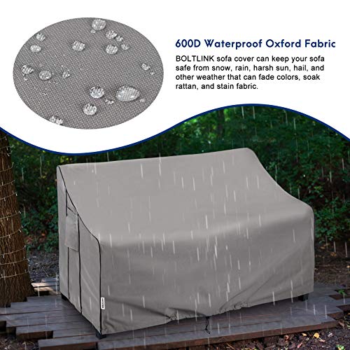 Outdoor Patio Furniture Covers Waterproof,Durable 3-Seater Sofa Cover Fits up to 79W x 38D x 35H inches