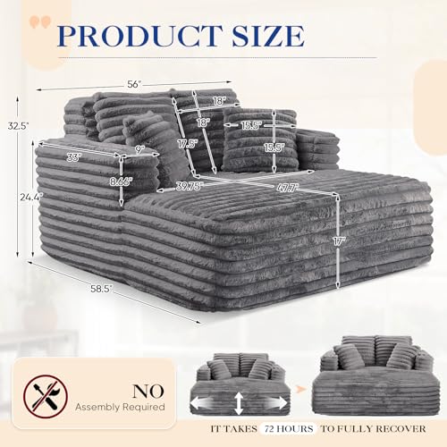 Oversized Chaise Lounge Indoor, view 3