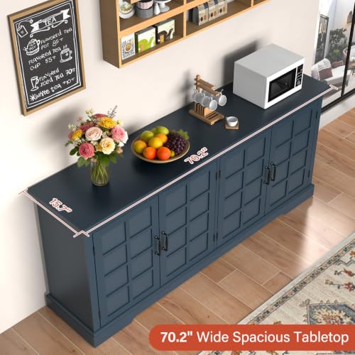 70.2" Wood Buffet Cabinet, view 5