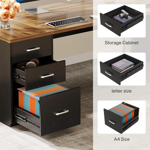 Tribesigns 85.8-Inch L-Shaped Executive Desk, Extra Large Home Office Desk, view 5