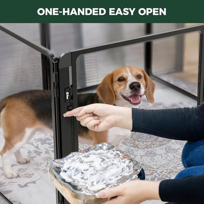 AuraSpace Pro Clear Acrylic Indoor Dog Playpen, 32" H, 8 Panels, view 6