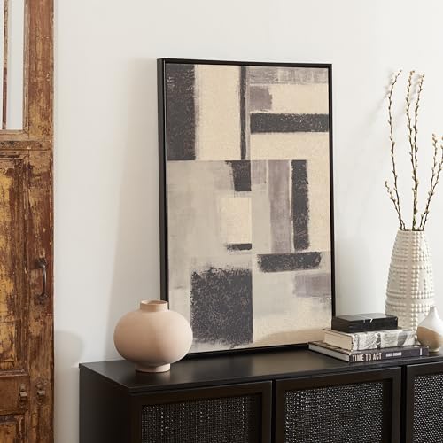 SAFAVIEH Home Collection Blurred Lines Modern Contemporary 24 x 36-inch Framed Wall Art Decor