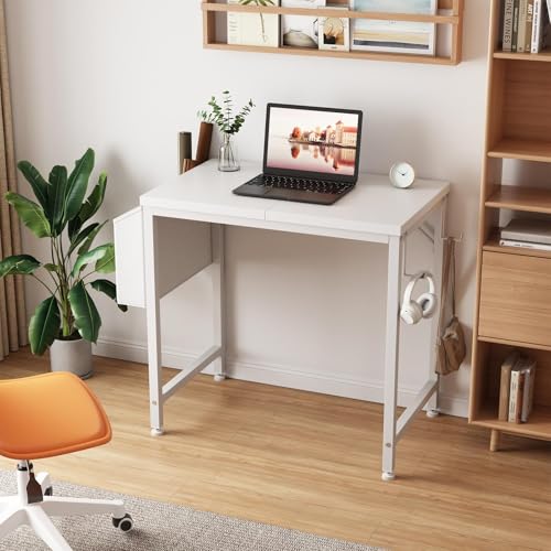 Small White Desk for Small Spaces, view 3