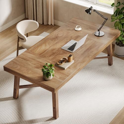 Tribesigns 71-Inch Executive Desk, Farmhouse Computer Desk for Home Office, view 6