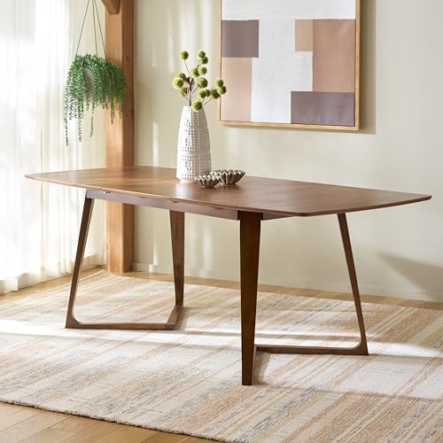 SAFAVIEH Furniture - Alissa 63" - 83" Extendable Dining Table - Walnut Wood - Modern Expandable Dining Table - Ideal for Dining Room, Kitchen (DTB4301A)