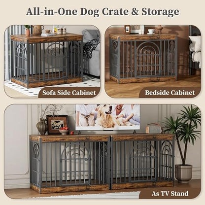 39" Wooden Dog Crate Furniture for Small Medium Large Dogs, view 7