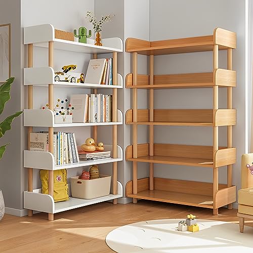 5-Tier Wooden Open Bookcase, Oak, view 8