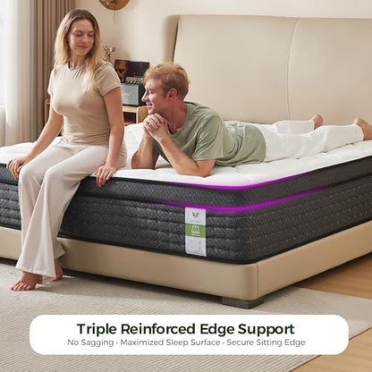 12 Inch Queen Mattress in a Box: Hybrid Queen Size Mattresses with Memory Foam, view 6