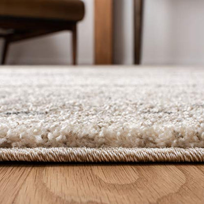 SAFAVIEH Retro Collection Area Rug - 9' x 12', Cream & Grey, Modern Abstract Design, Non-Shedding & Easy Care, Ideal for High Traffic Areas in Living Room, Bedroom (RET2136-1180)