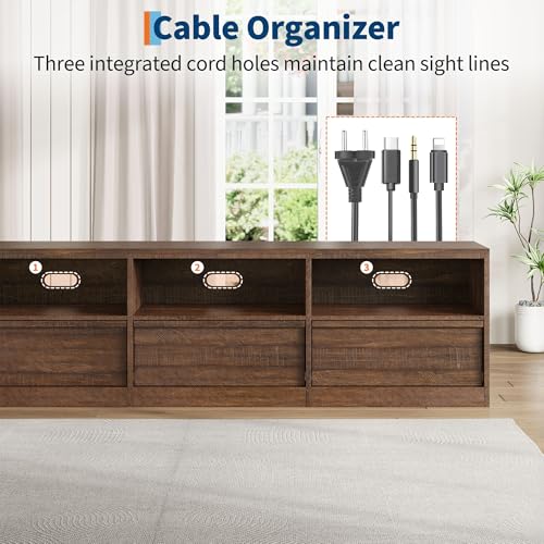 70" Mid-Century Modern TV Stand for 65-75" TVs – Heavy-Duty Entertainment, view 4