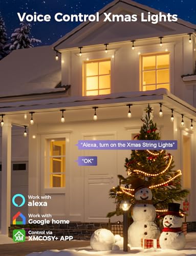 XMCOSY+ Smart Outdoor String Lights, 98Ft LED Patio Lights Waterproof IP65, view 4