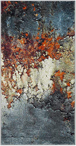 SAFAVIEH Glacier Collection Accent Rug - 4' x 6', Blue & Multi, Modern Abstract Design, Non-Shedding & Easy Care, Ideal for High Traffic Areas in Entryway, Living Room, Bedroom (GLA125B)