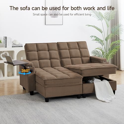 70.9" Chaise Lounge Chair Indoor, Oversized Boucle Upholstered Sofa Bed, view 5