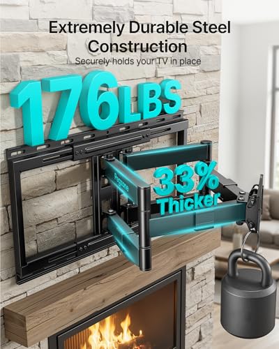 Full Motion TV Wall Mount for 37-90 Inch TVs up to 176lbs, view 5