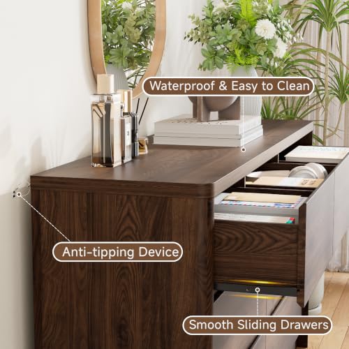 Modern 7 Drawers Dresser for Bedroom, view 4