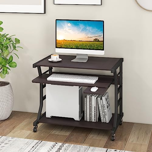Mobile Computer Desk with Keyboard Tray, view 3