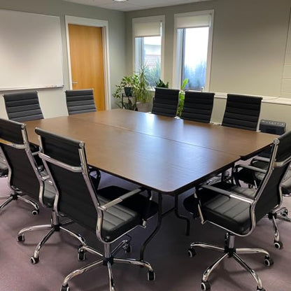Home Office Chair Ribbed, Modern Leather Conference Room Chairs, view 3