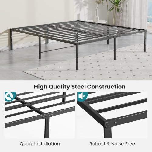 Full Size Metal Bed Frame, Platform Bed Frame, 18 Inch, view 5