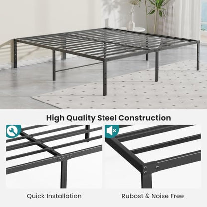 Full Size Metal Bed Frame, Platform Bed Frame, 18 Inch, view 5