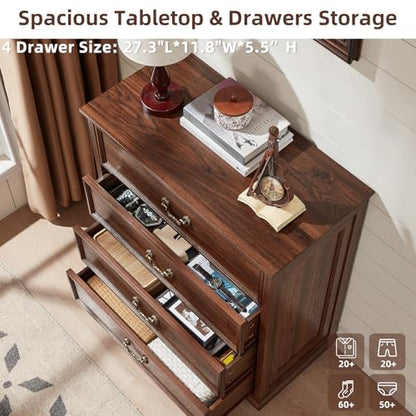 Farmhouse 4 Drawer Dresser for Bedroom, view 5