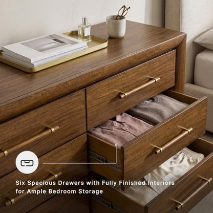 Signature Design by Ashley Mid Century Modern 6 Drawer Dresser for Bedroom, view 5