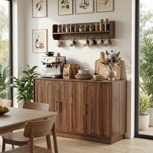 46.6" Modern Farmhouse 3 Door Storage Cabinet, view 4