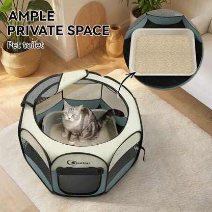 Dog Cat Playpen, Puppy Pet Playpen Indoor for Small Dog Crate Tent Cage Outdoor, view 7