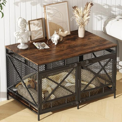 Dog Crate Furniture, Wooden Dog Kennel Table, view 2
