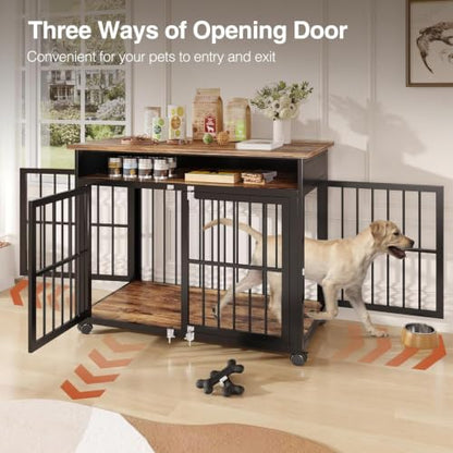 Wooden Dog Crate Furniture for Medium & Large Dogs, view 8