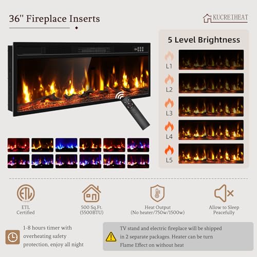 Fireplace TV Stand for 65-80 inch TV, view 5