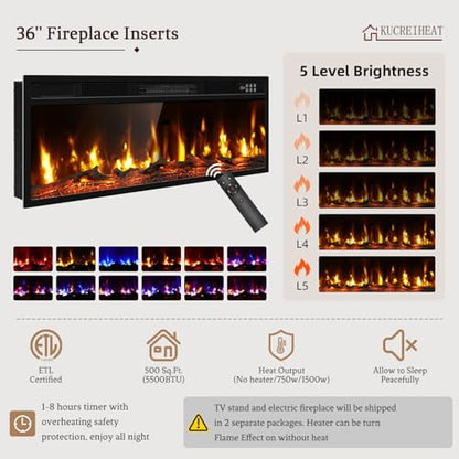 Fireplace TV Stand for 65-80 inch TV, view 5