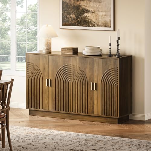 Fluted Sideboard Buffet Cabinet with Storage, view 5
