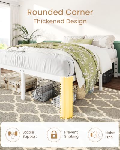 Full Metal Bed Frame, 14 Inch Tall, 12 in Storage, Rounded Legs, view 4