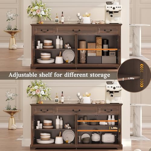 65" Large Sideboard Buffet Cabinet with Storage, view 5